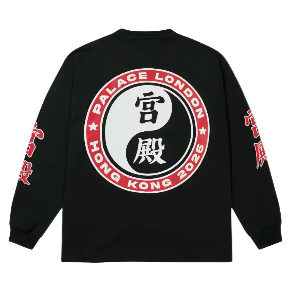 Palace Hong Kong Exclusive Yin Yang L S Tee Black