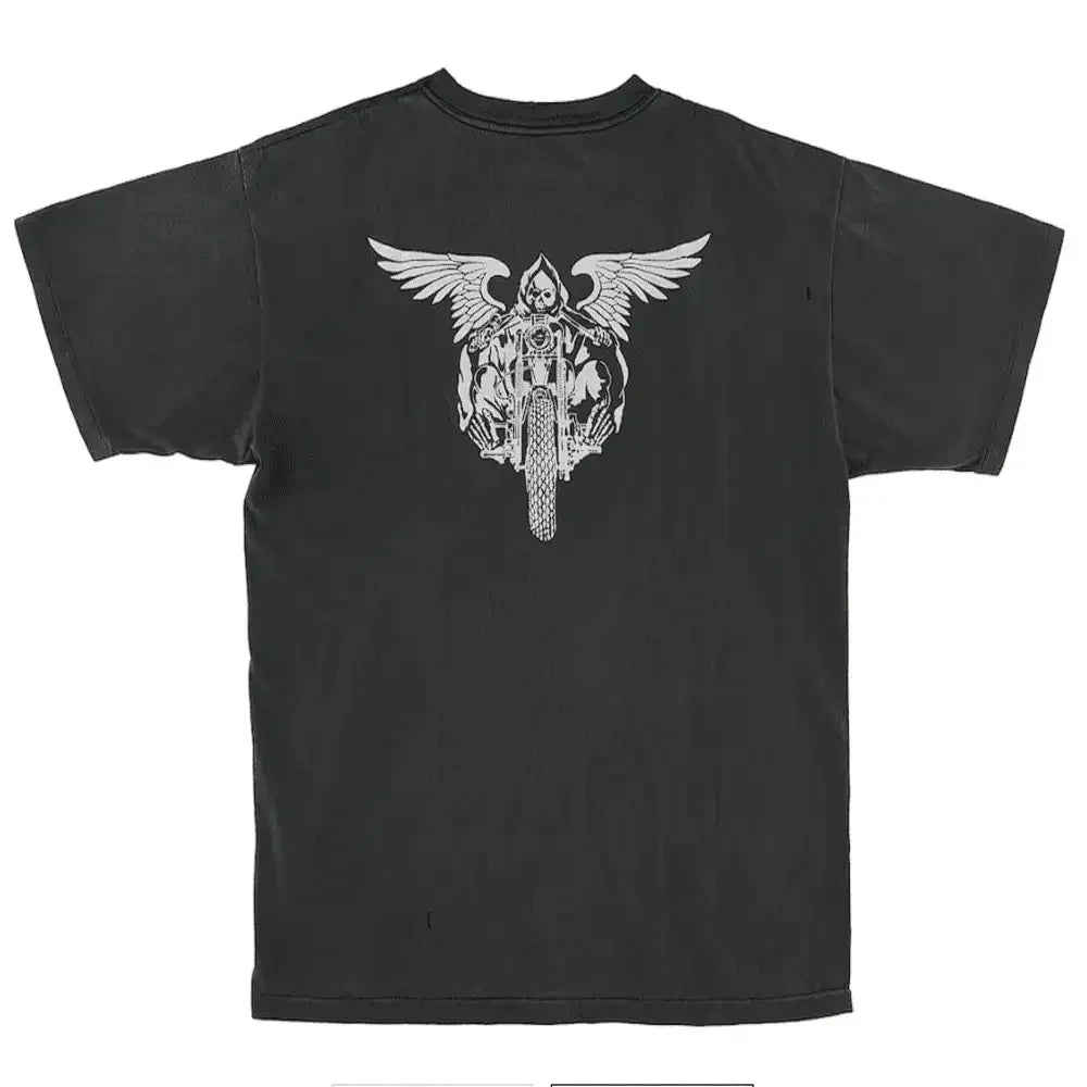 Neighborhood x Saint Michael Skull Biker T-Shirt Vintage Black