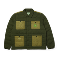 HUF x 686 Puffer Insulated Jacket | Dark Green front view