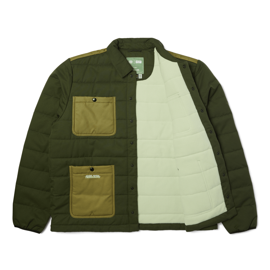 HUF x 686 Puffer Insulated Jacket | Dark Green view 2