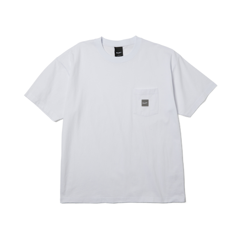 Box Logo Pocket T-Shirt | White Grey front view