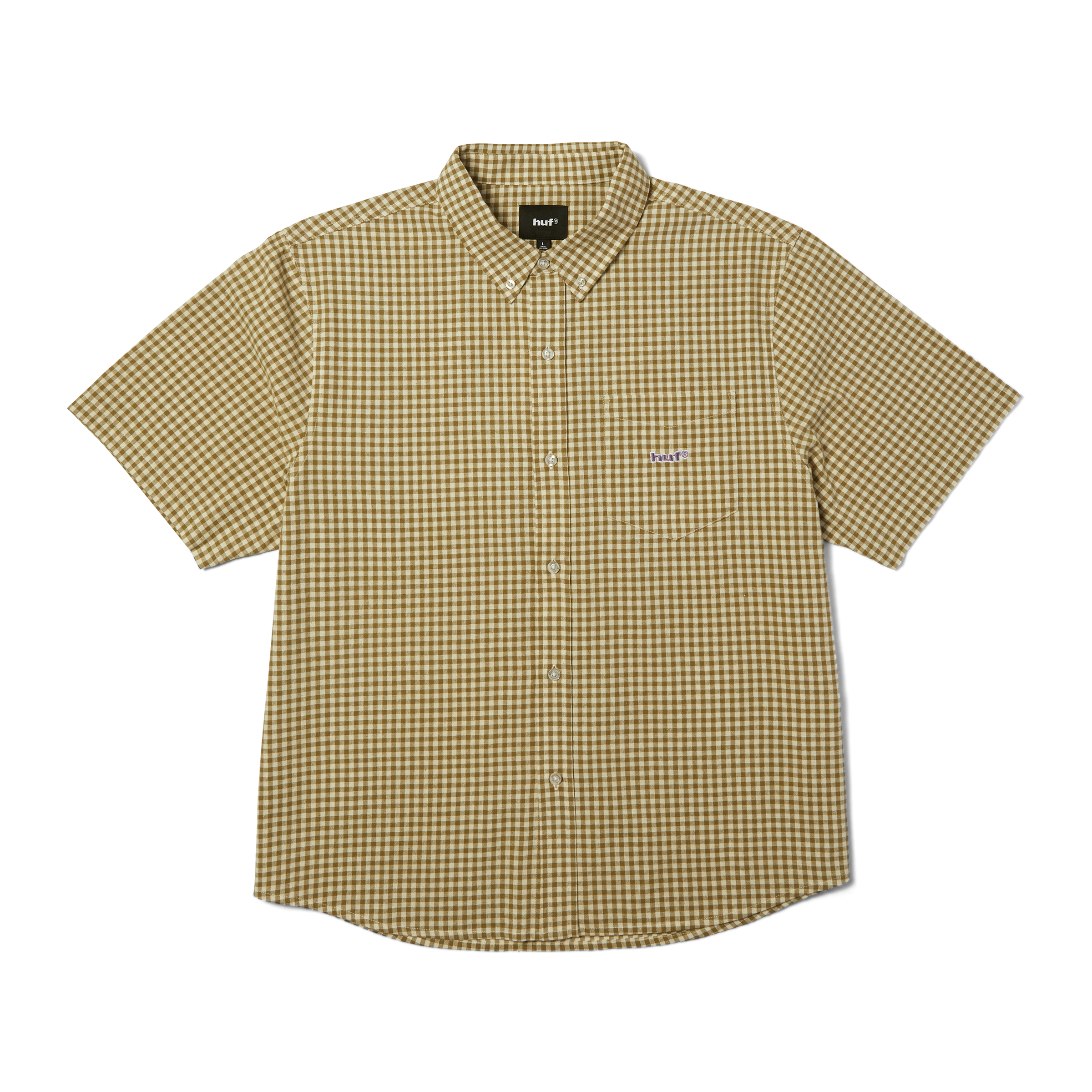 89 Micro Gingham Oxford Shirt | Natural front view
