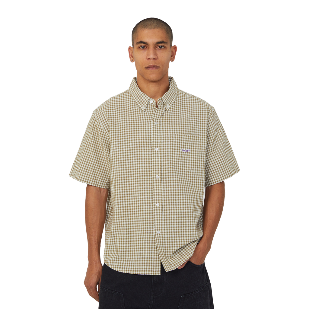 89 Micro Gingham Oxford Shirt | Natural view 2