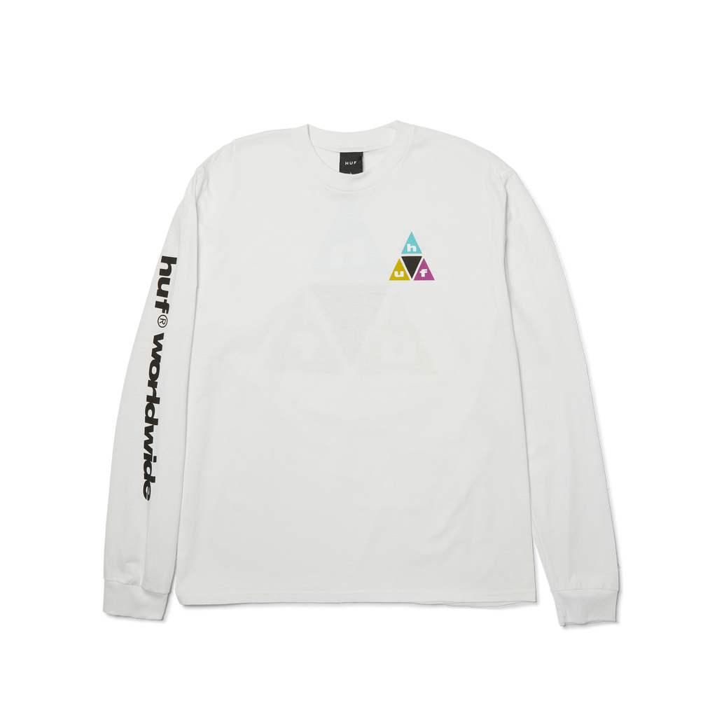 Prism Triple Triangle Long Sleeve T-Shirt | White view 2