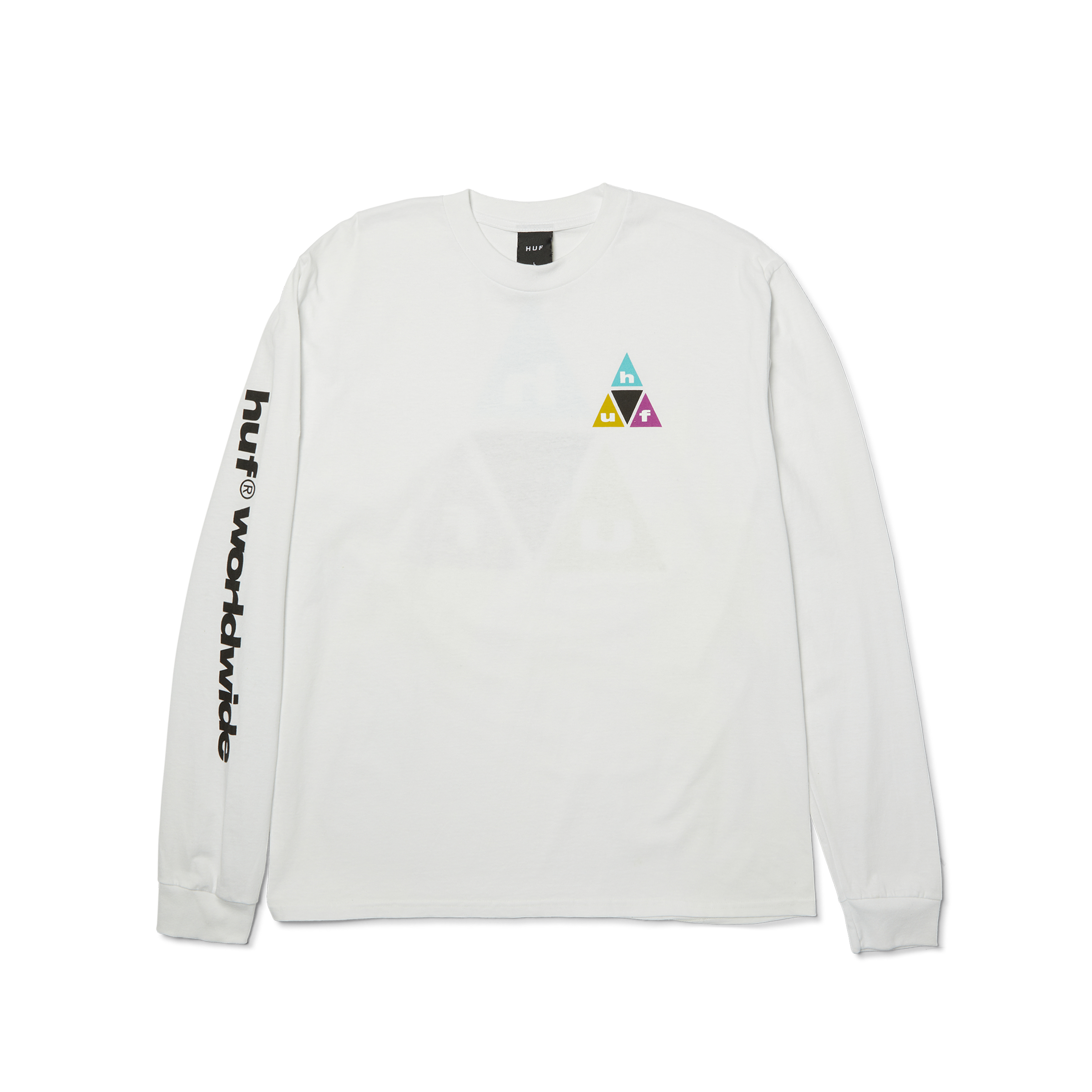 Prism Triple Triangle Long Sleeve T-Shirt | White view 2