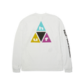 Prism Triple Triangle Long Sleeve T-Shirt | White front view