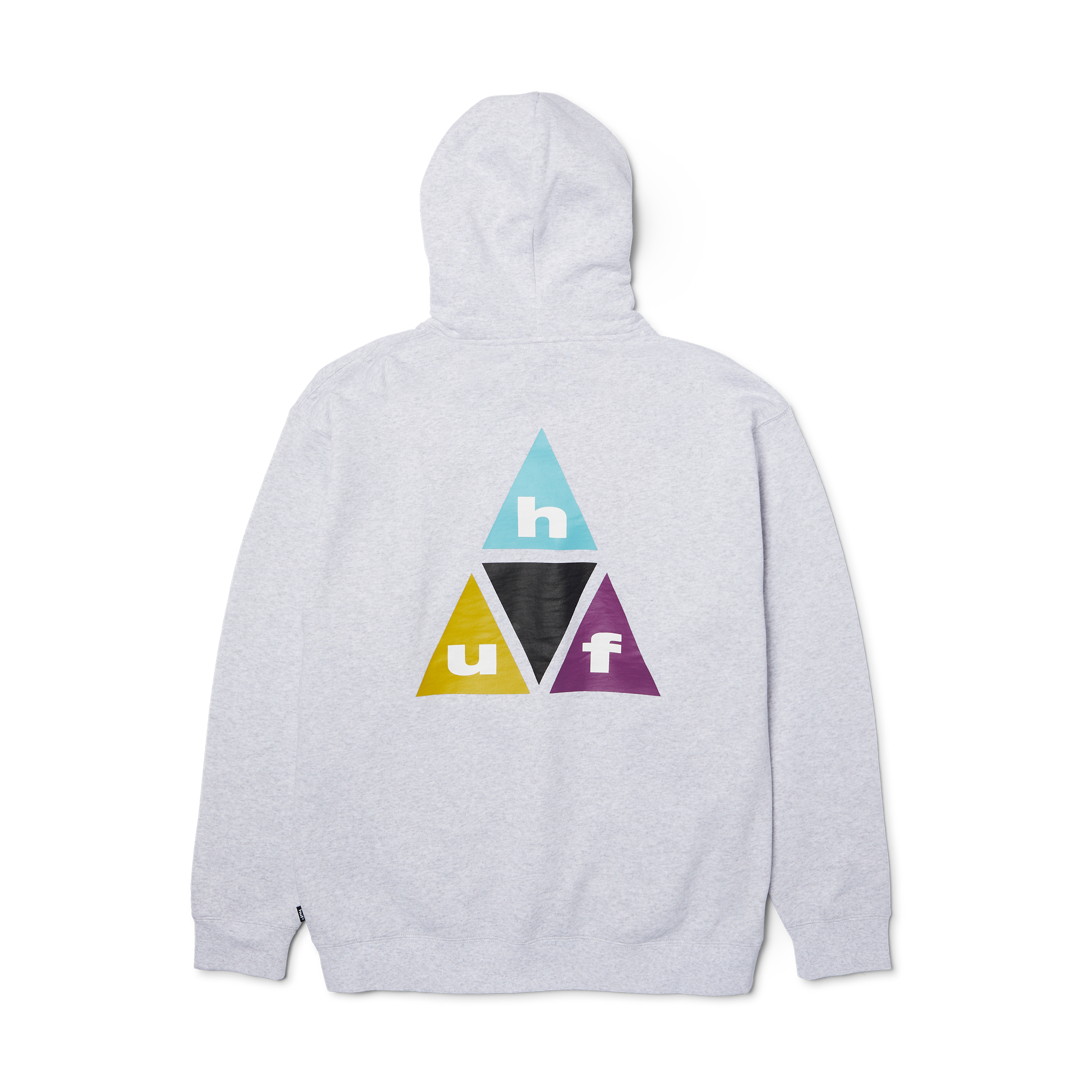 Prism Triple Triangle Pullover Hoodie | Heather Grey front view