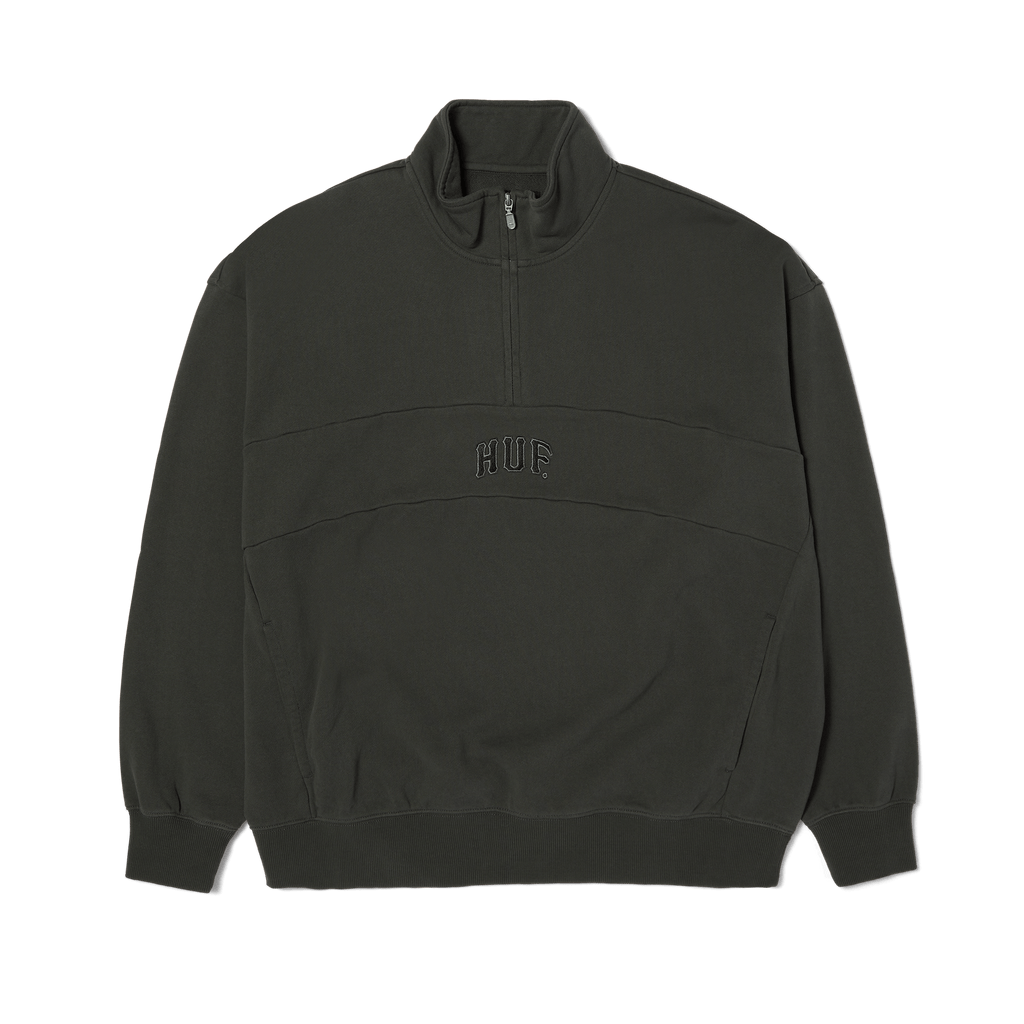 Arch Enzyme 1/4 Zip Fleece | Vintage Black front view