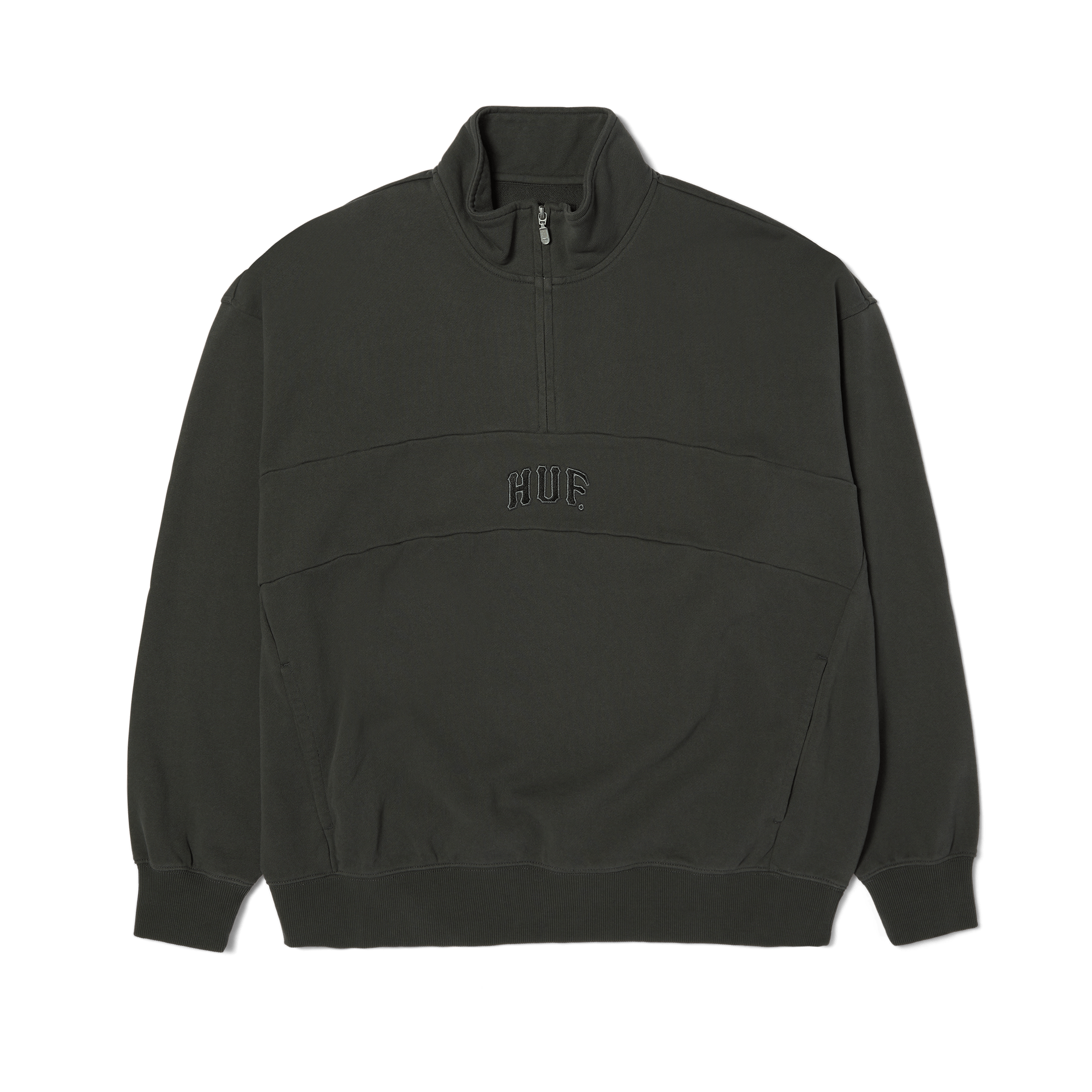 Arch Enzyme 1/4 Zip Fleece | Vintage Black front view