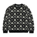 Arctic Plantlife Crewneck Sweater | Black front view