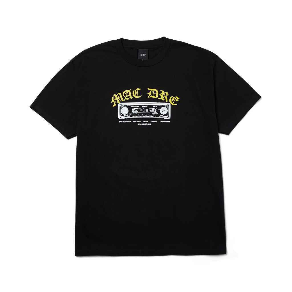 huf x Mac Dre Best Of T-Shirt | Black front view