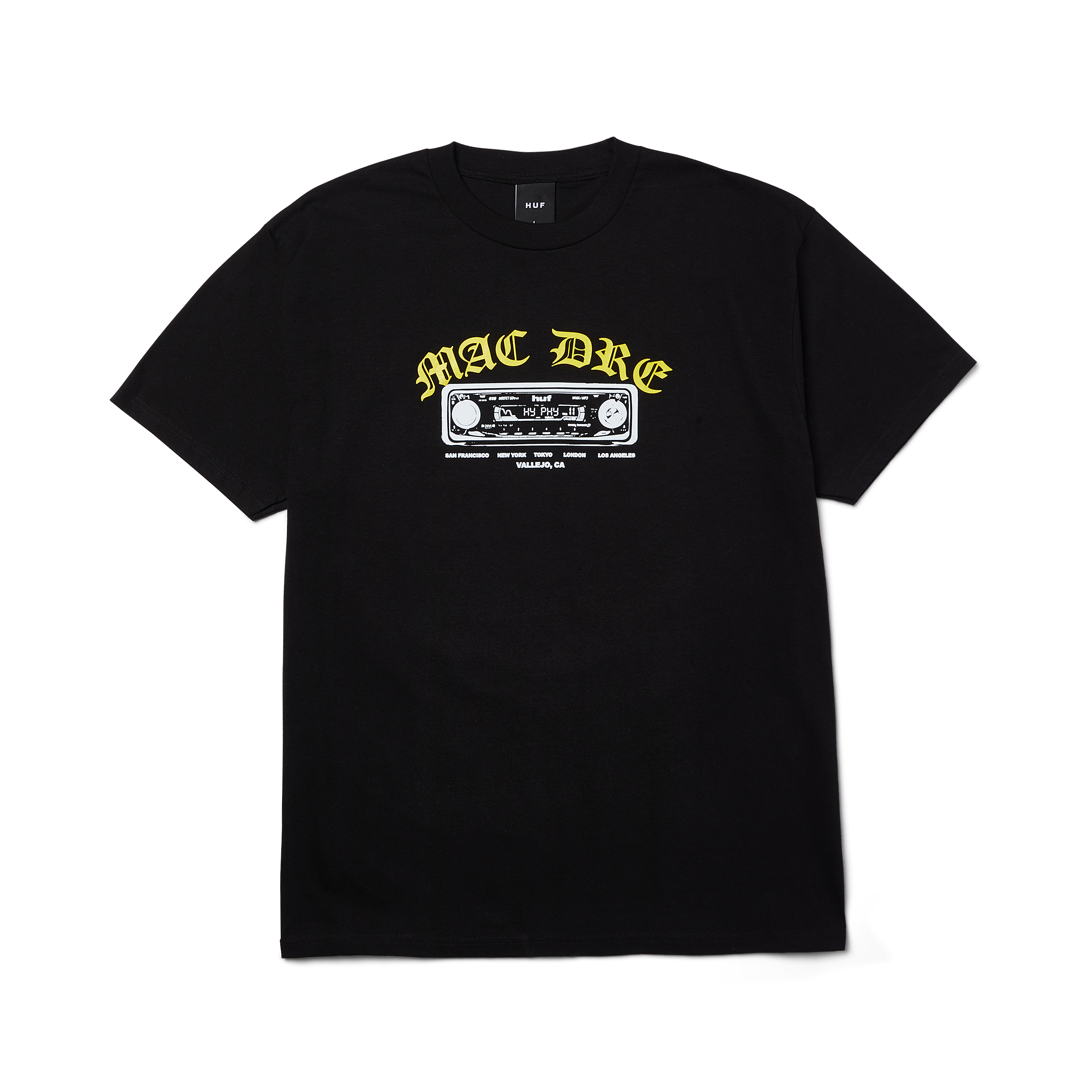 huf x Mac Dre Best Of T-Shirt | Black front view