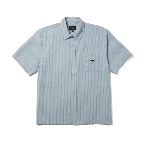 Big Block Striped Shirt | Light Blue front view
