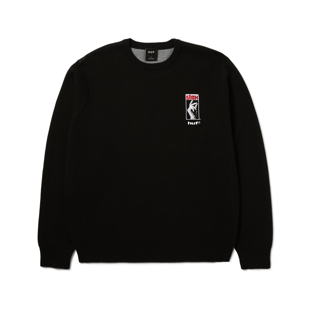 HUF x Isaac Hayes Black Moses Knit Sweater | Black view 2