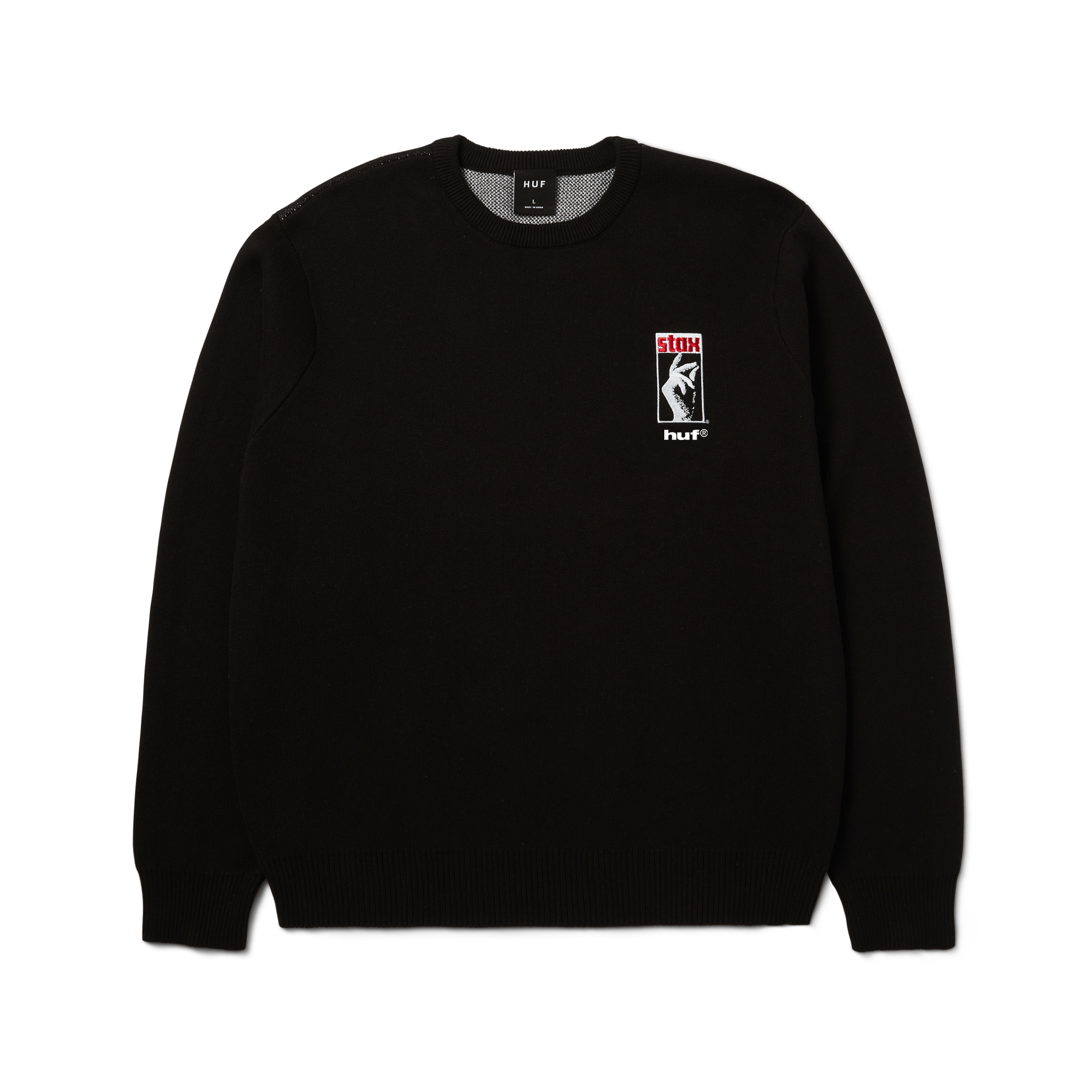 HUF x Isaac Hayes Black Moses Knit Sweater | Black view 2