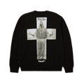 HUF x Isaac Hayes Black Moses Knit Sweater | Black front view