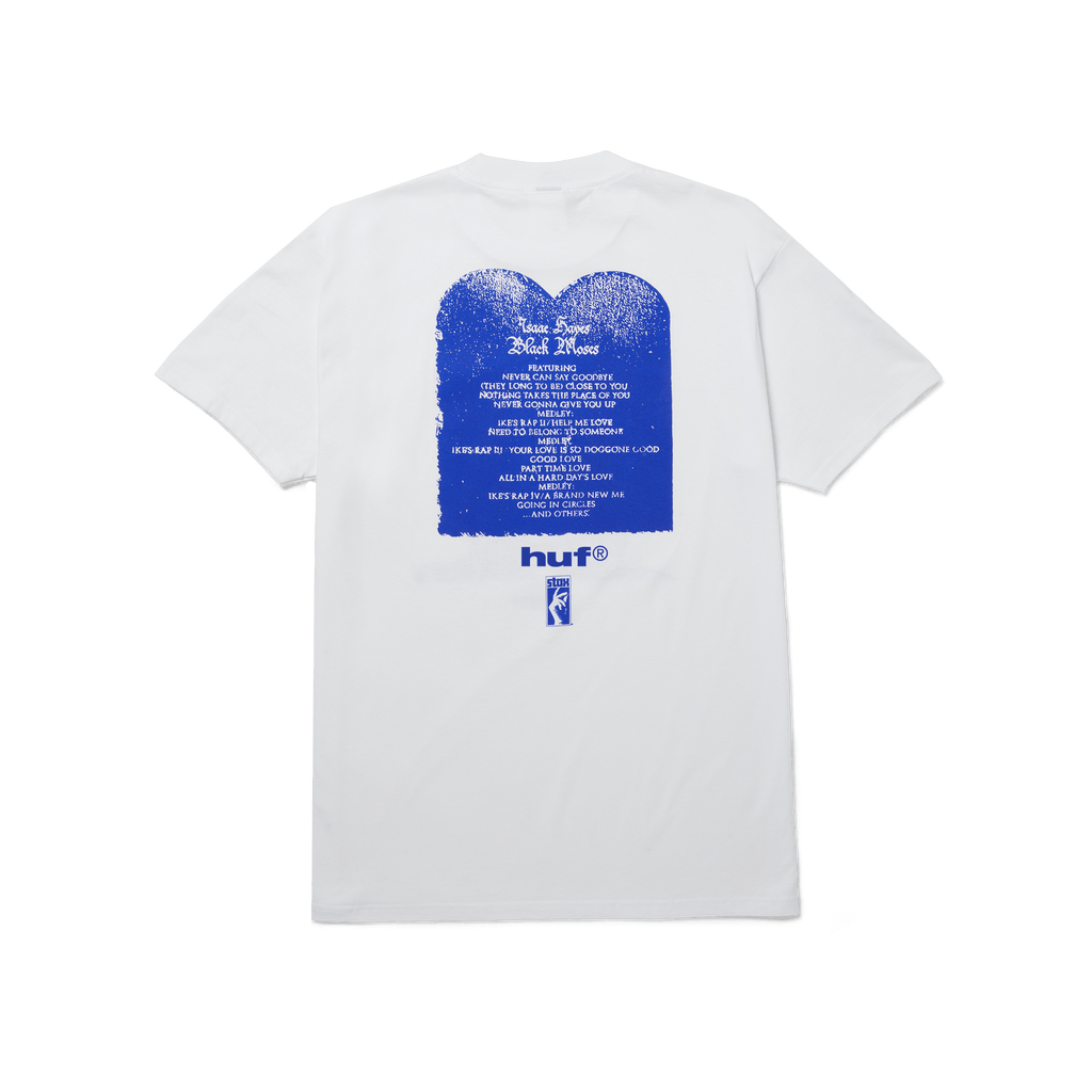 HUF x Isaac Hayes Black Moses Heavyweight T-Shirt | White view 2