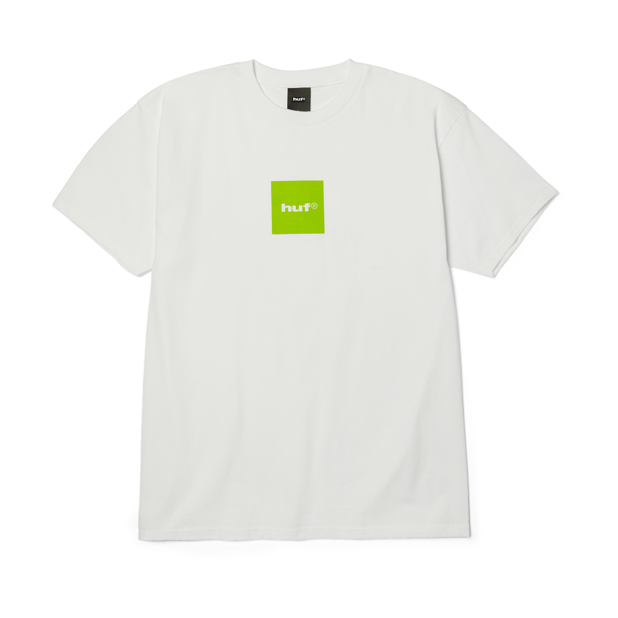 Box Logo T-Shirt | White Huf Green front view