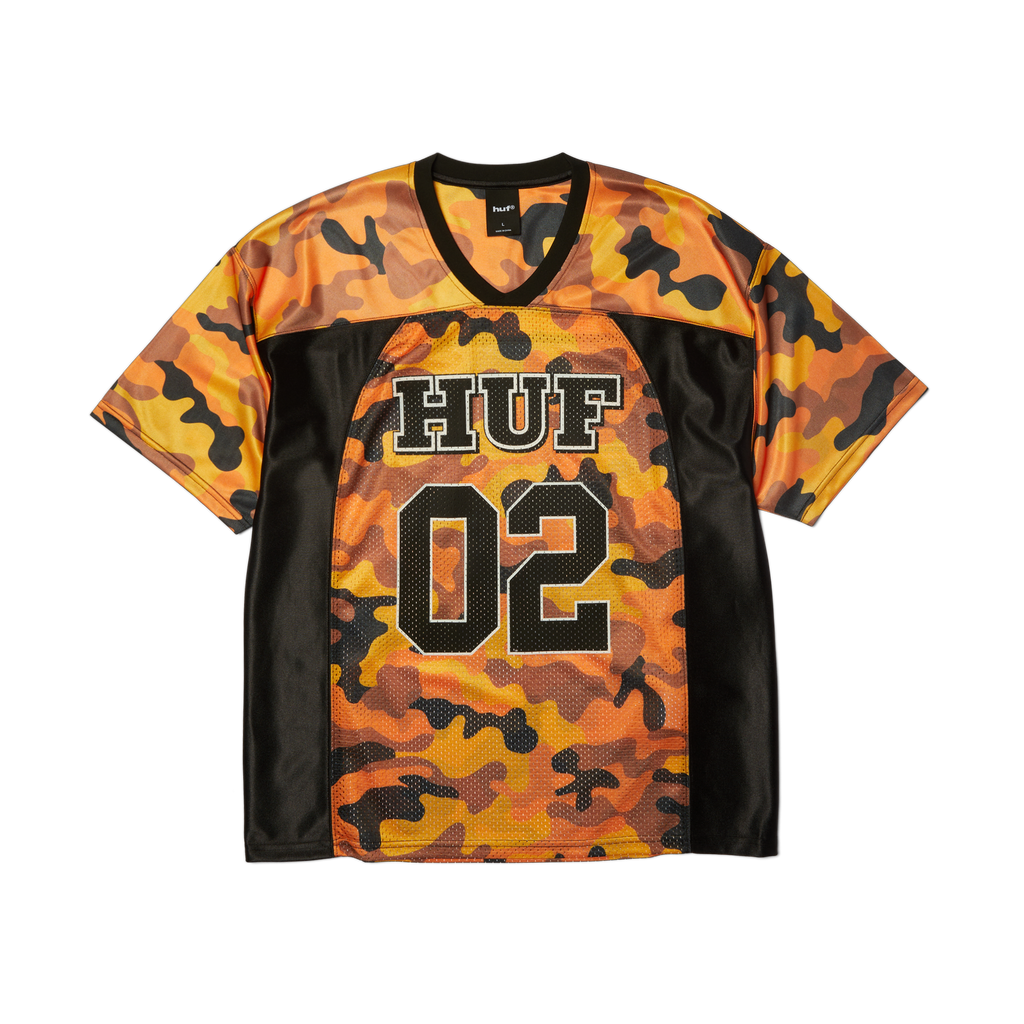 Camo Football Jersey | Lava front view