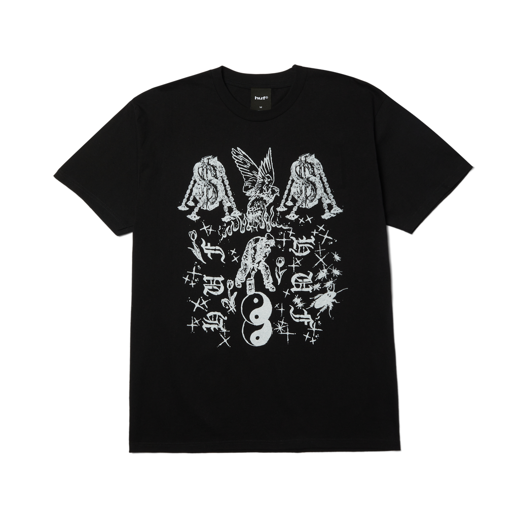 Captial Punishment T-Shirt | Black front view