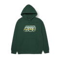 Chrome Grit Pullover Hoodie | Forest Green front view