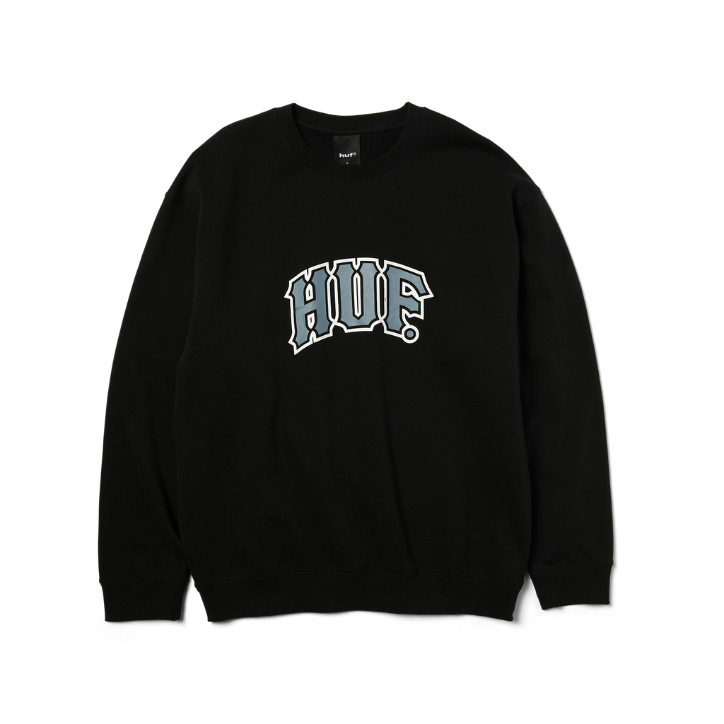 Classic Arch Crewneck Sweatshirt | Black front view