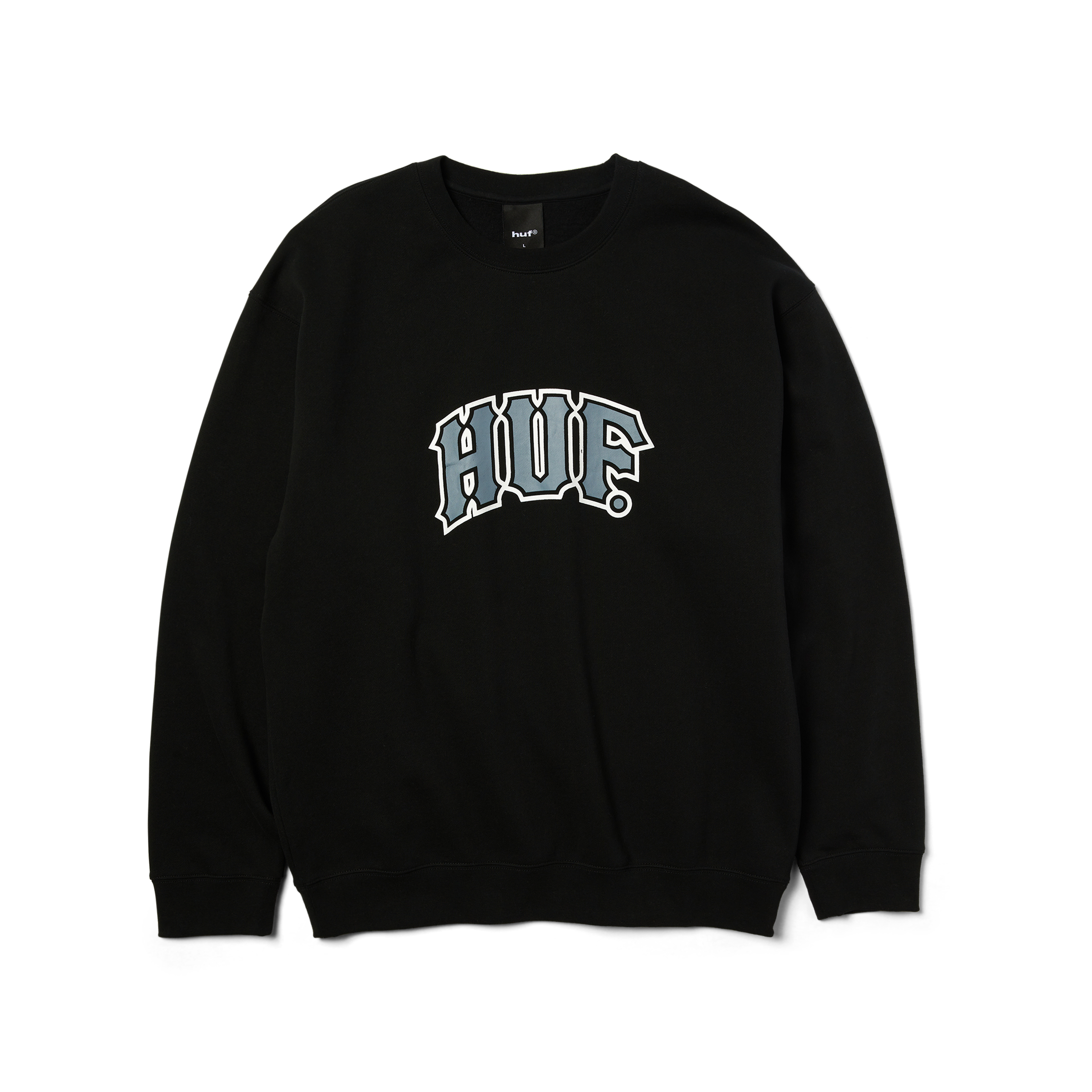 Classic Arch Crewneck Sweatshirt | Black front view