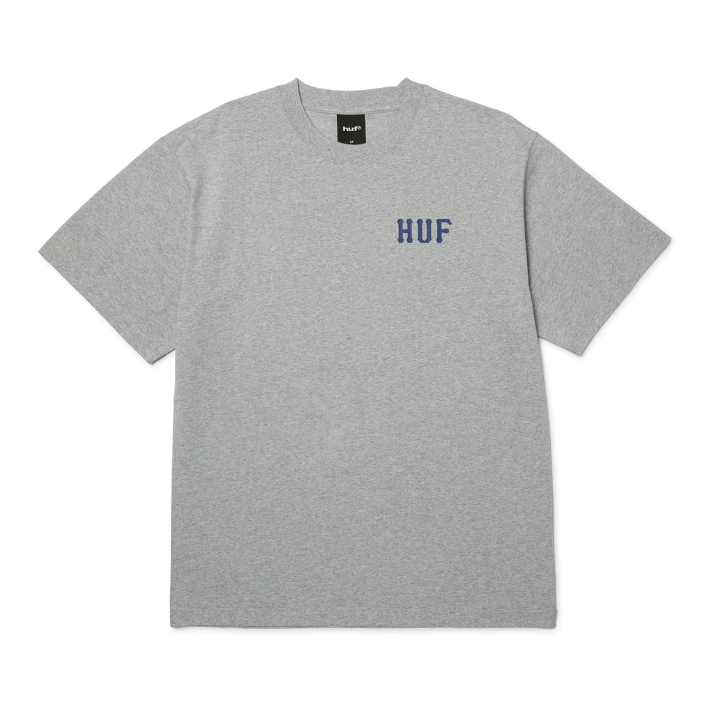 Classic H T-Shirt | Heather Grey Navy front view