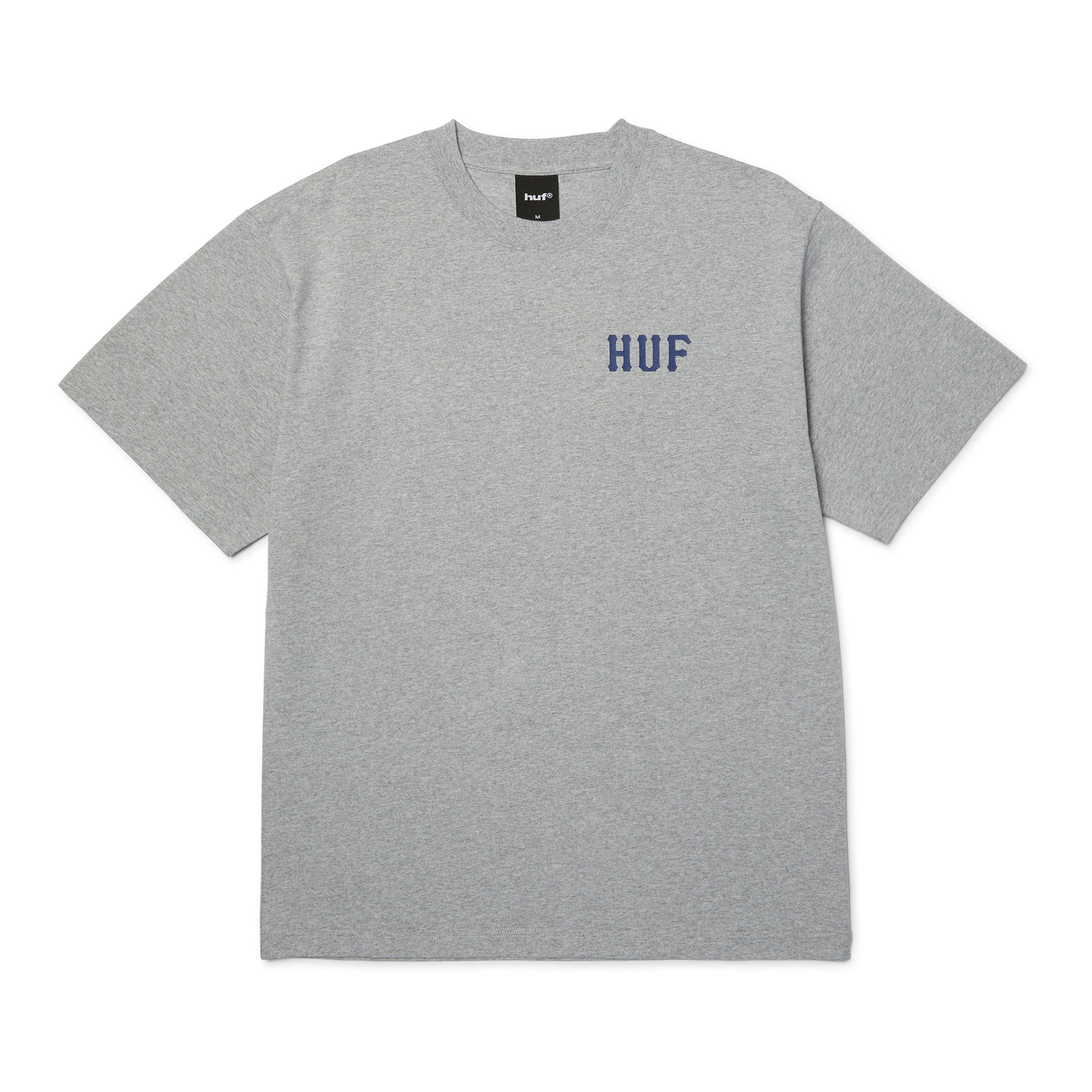 Classic H T-Shirt | Heather Grey Navy front view