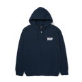 Classic Logo Full-Zip Hoodie | Navy front view