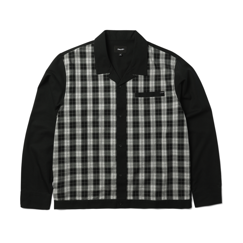 Coolidge Plaid Long Sleeve T-Shirt Shirt | Black front view