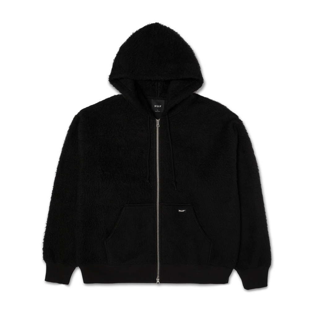 Corso Heavyweight Full-Zip Hoodie | Black front view