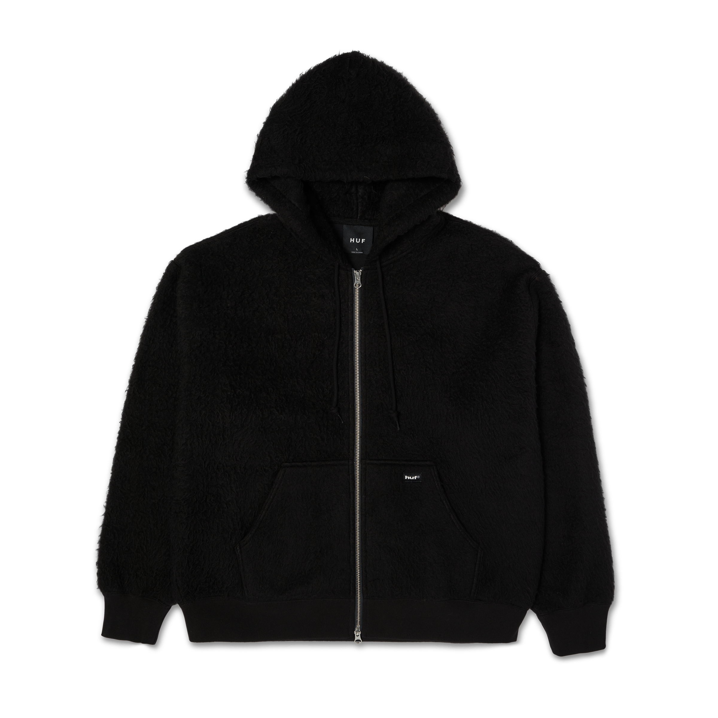 Corso Heavyweight Full-Zip Hoodie | Black front view