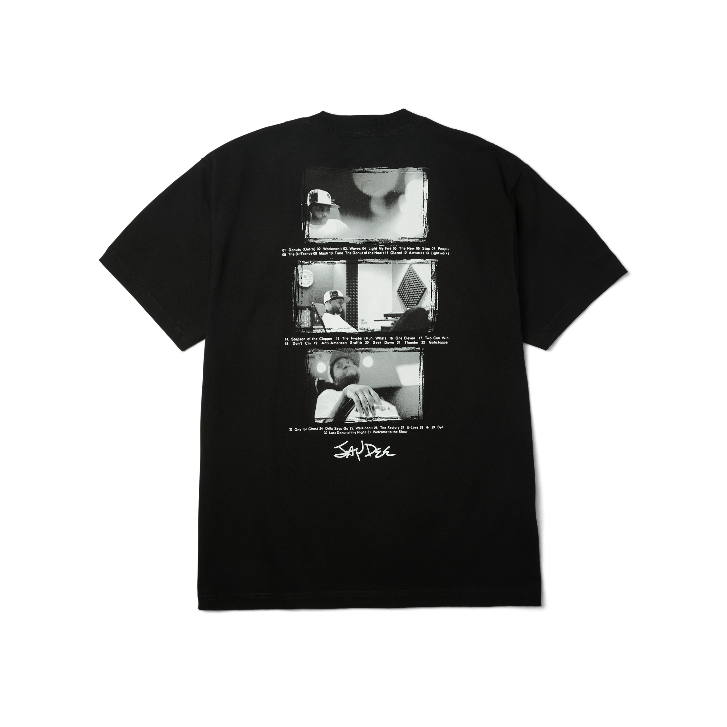 HUF x J Dilla Studio T-Shirt | Black front view