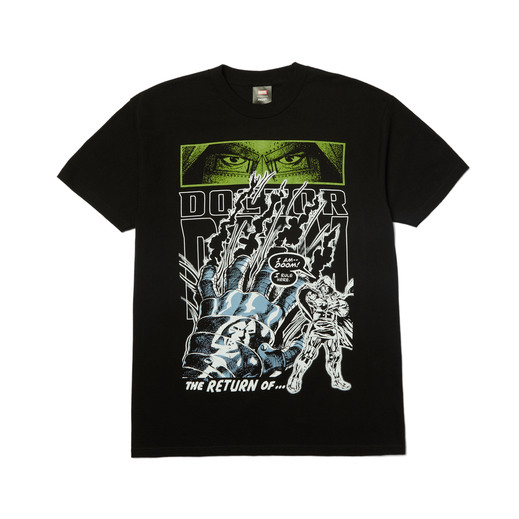 huf x Marvel Doom Lives T-Shirt | Black front view