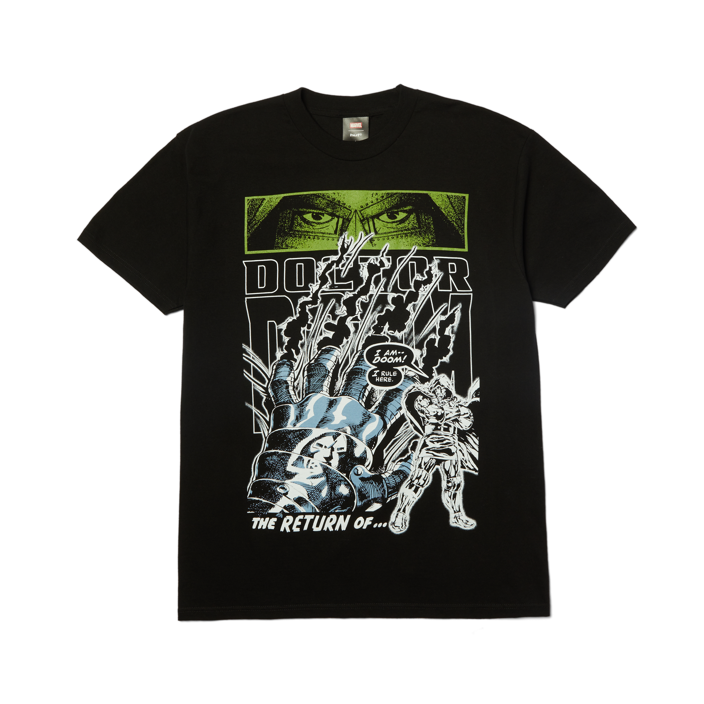 huf x Marvel Doom Lives T-Shirt | Black front view