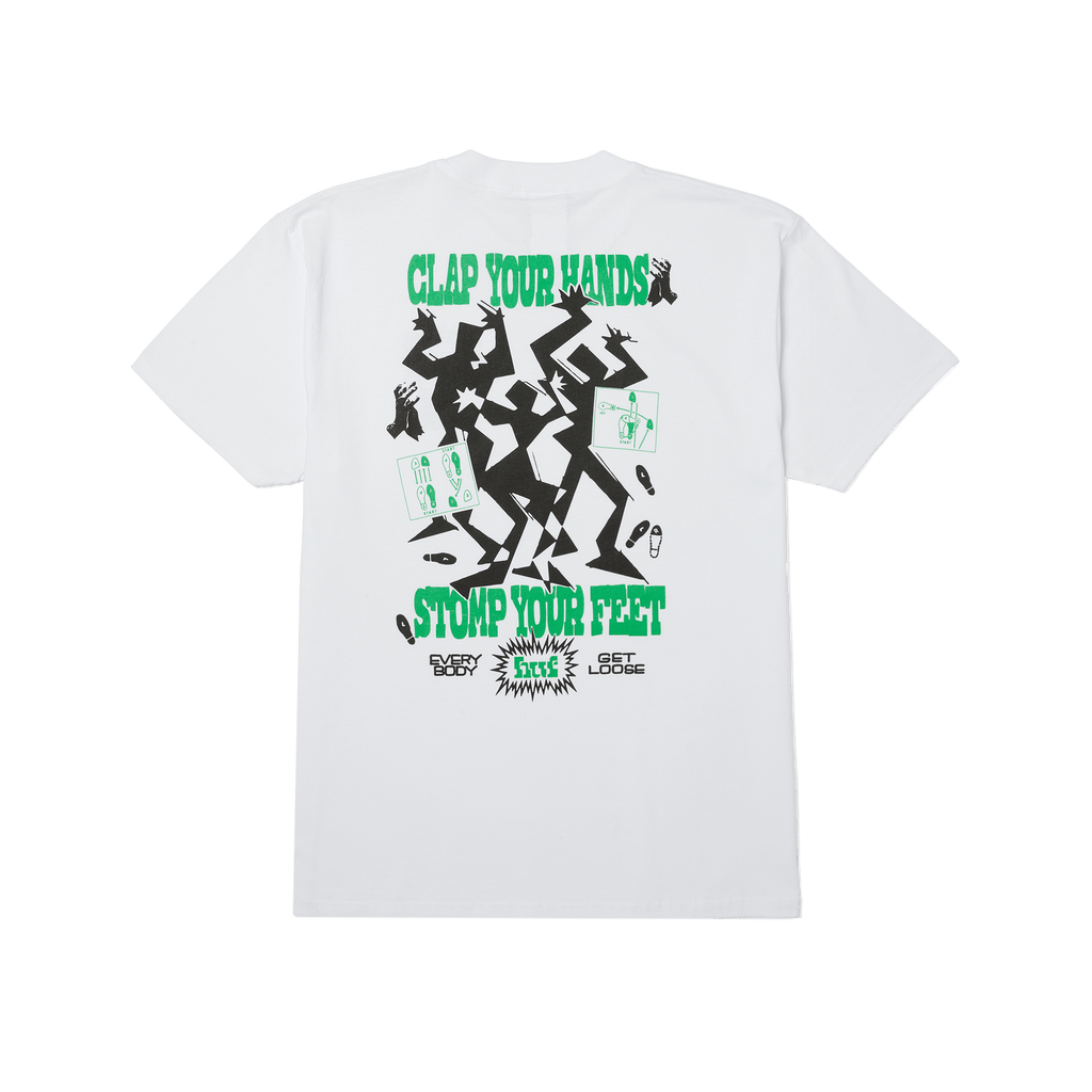 Everybody Get Loose T-Shirt | White front view
