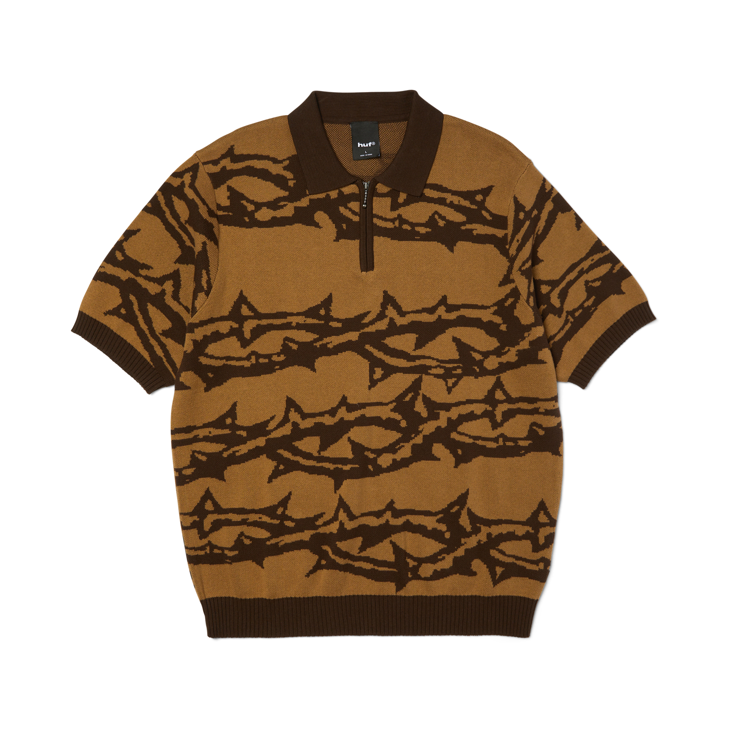 Fantasies Knit Top | Brown front view
