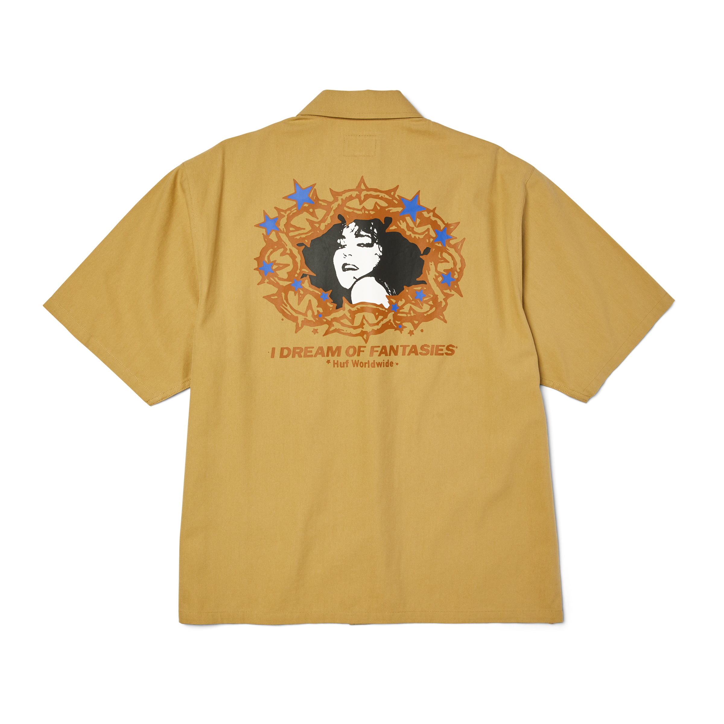 Fantasies Work Shirt | Tan front view