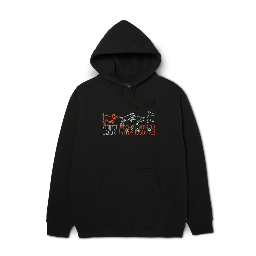Fetch Pullover Hoodie | Black front view