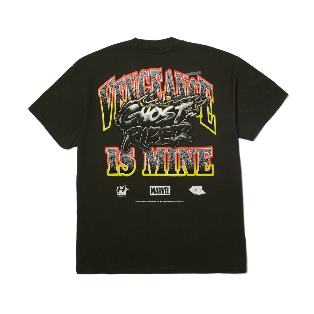 huf x Marvel Ghost Rider Vengeance T-Shirt | Washed Black view 2