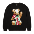 Gift Bear Intarsia Sweater | Black front view