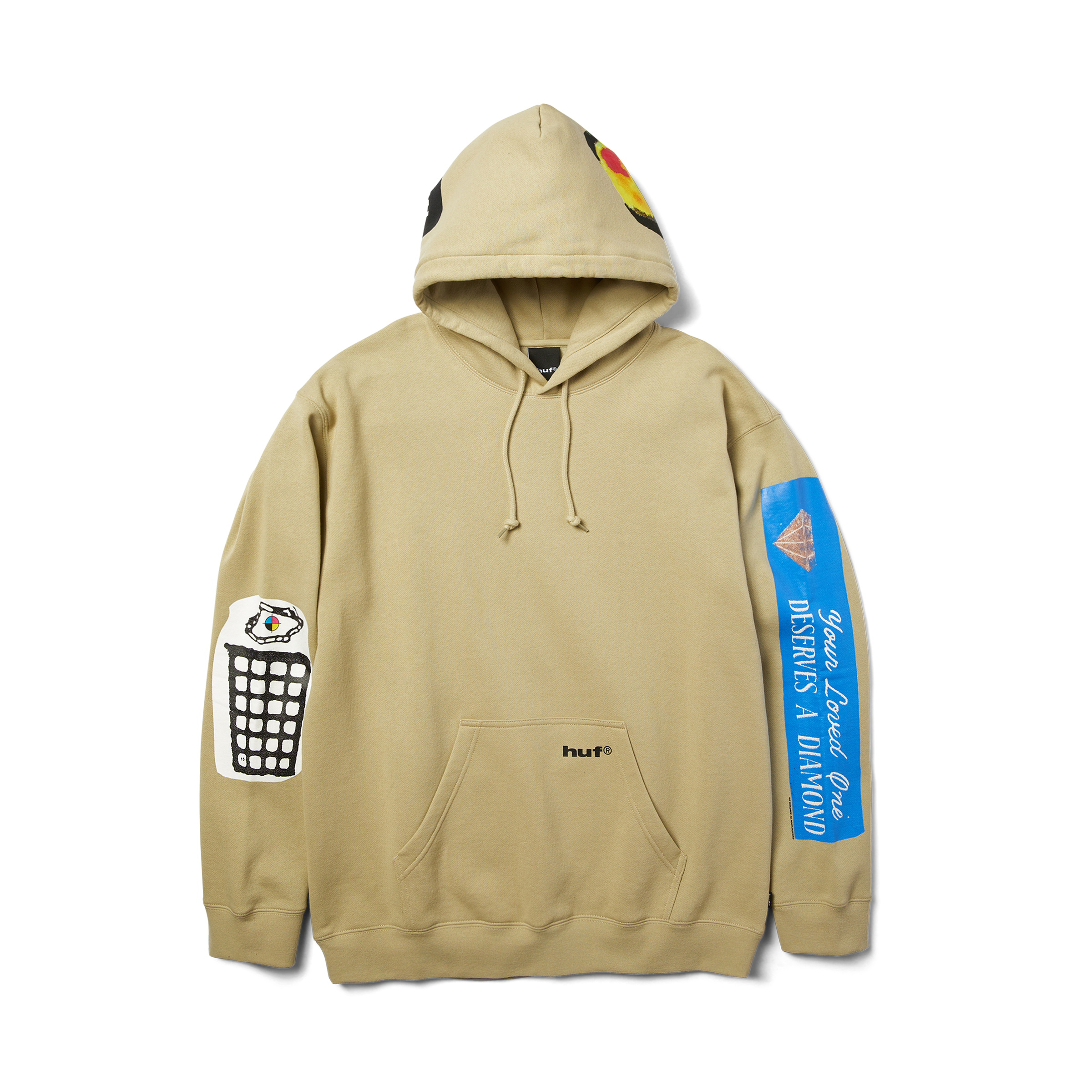 Gimme The Loot Pullover Hoodie | Sand front view