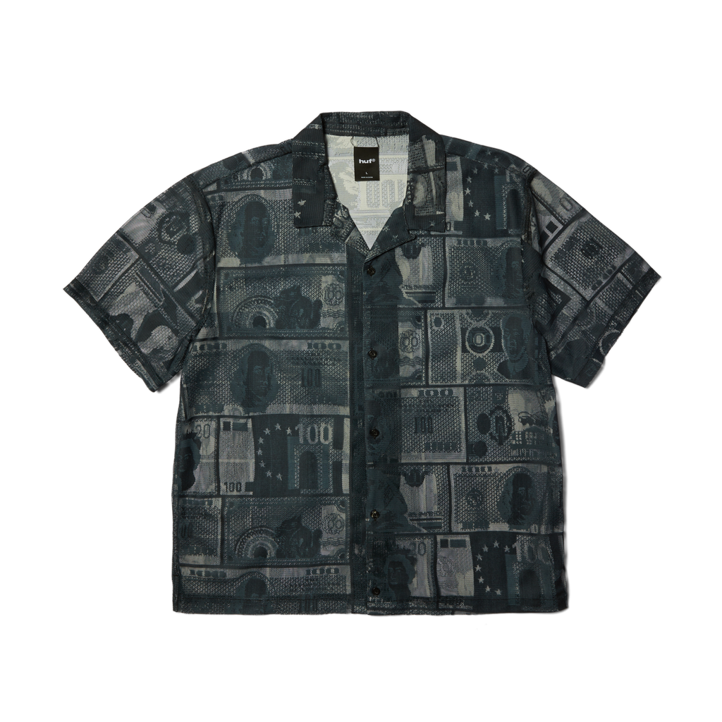 Global Currency Lace Shirt | Black front view
