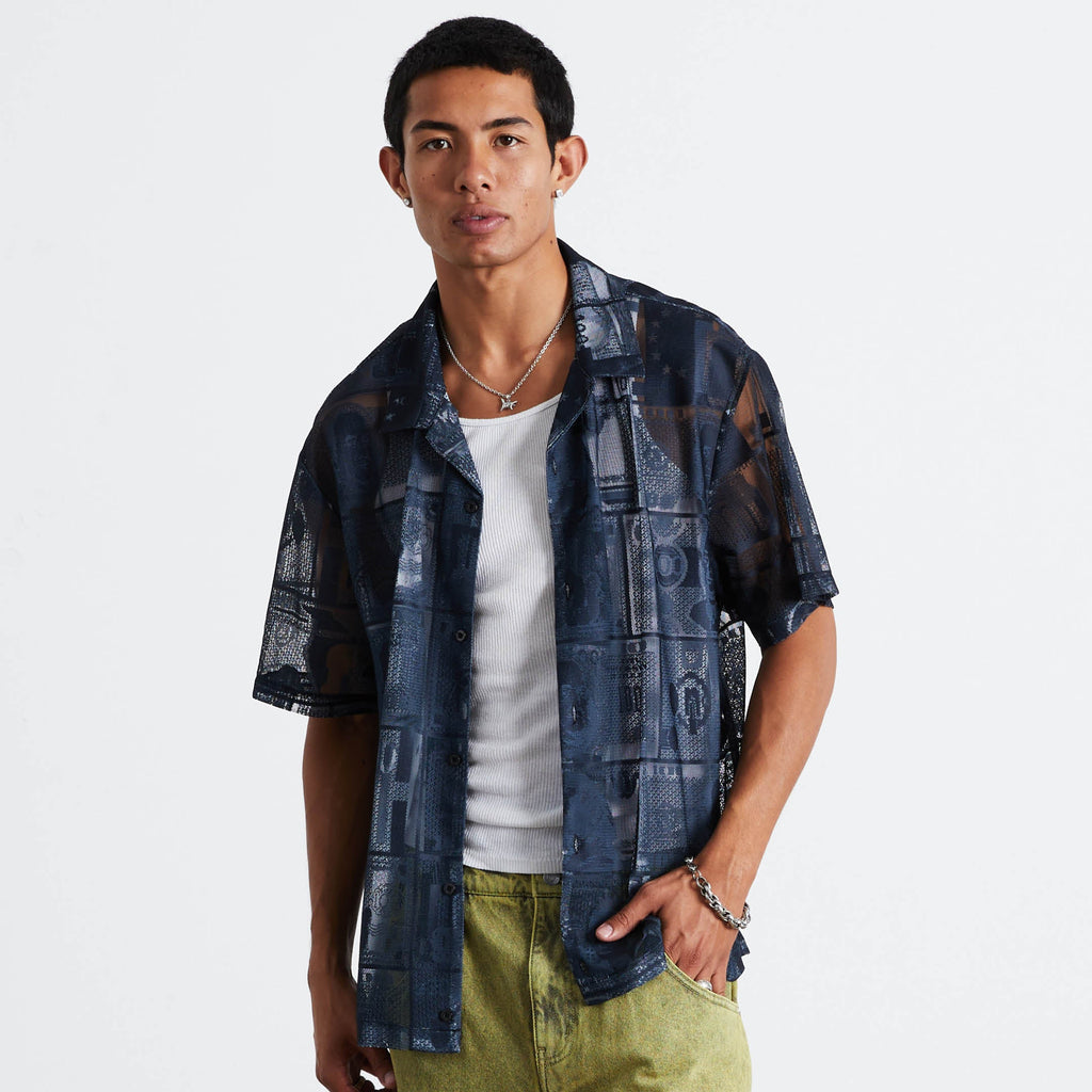 Global Currency Lace Shirt | Black view 2