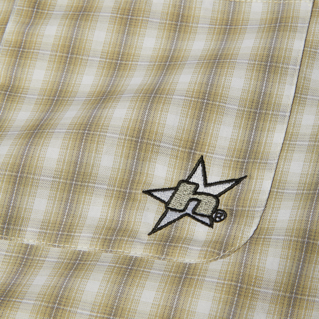 H Star Long Sleeve Plaid Shirt | Putty view 2