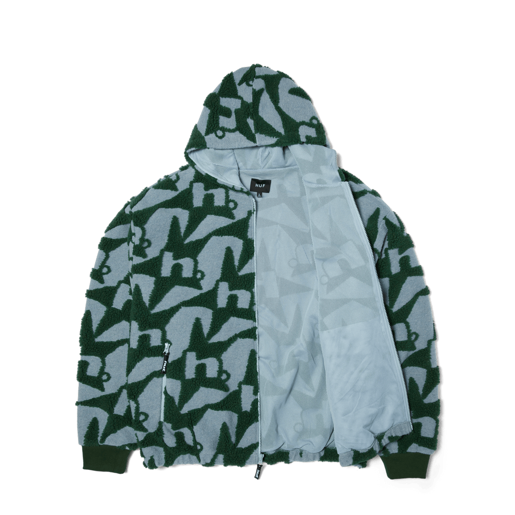 H Star Repeat High Pile Jacket | Ice Blue view 2