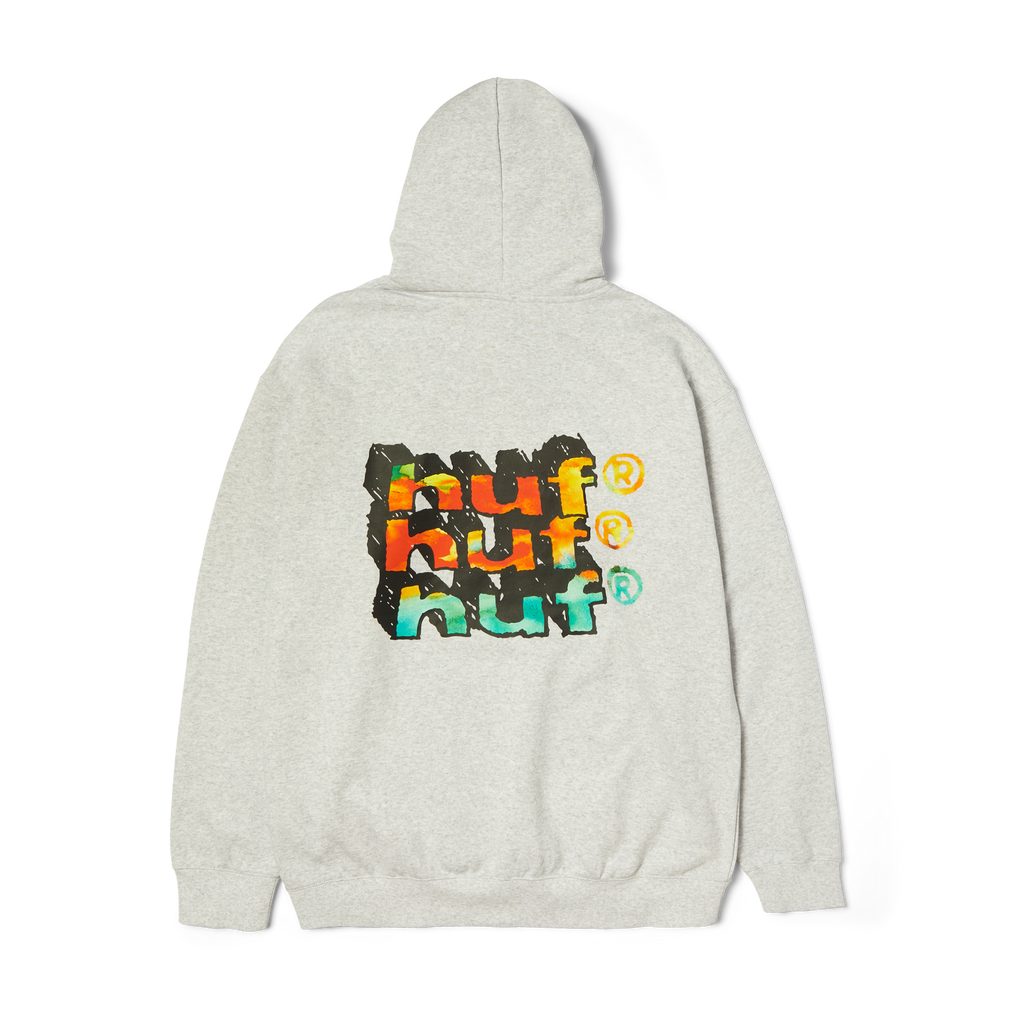 Hand Stacked Pullover Hoodie | Heather Grey view 2