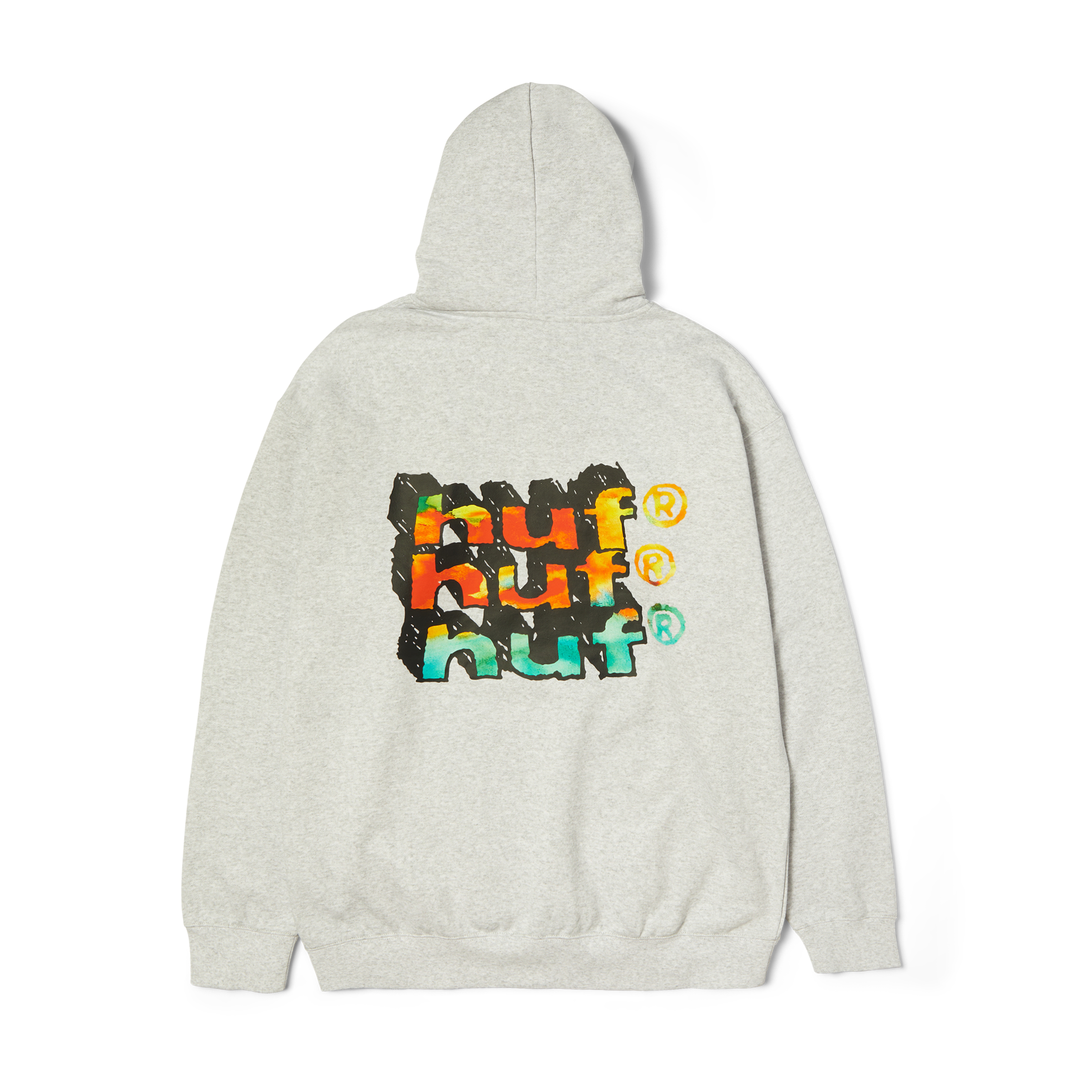 Hand Stacked Pullover Hoodie | Heather Grey view 2