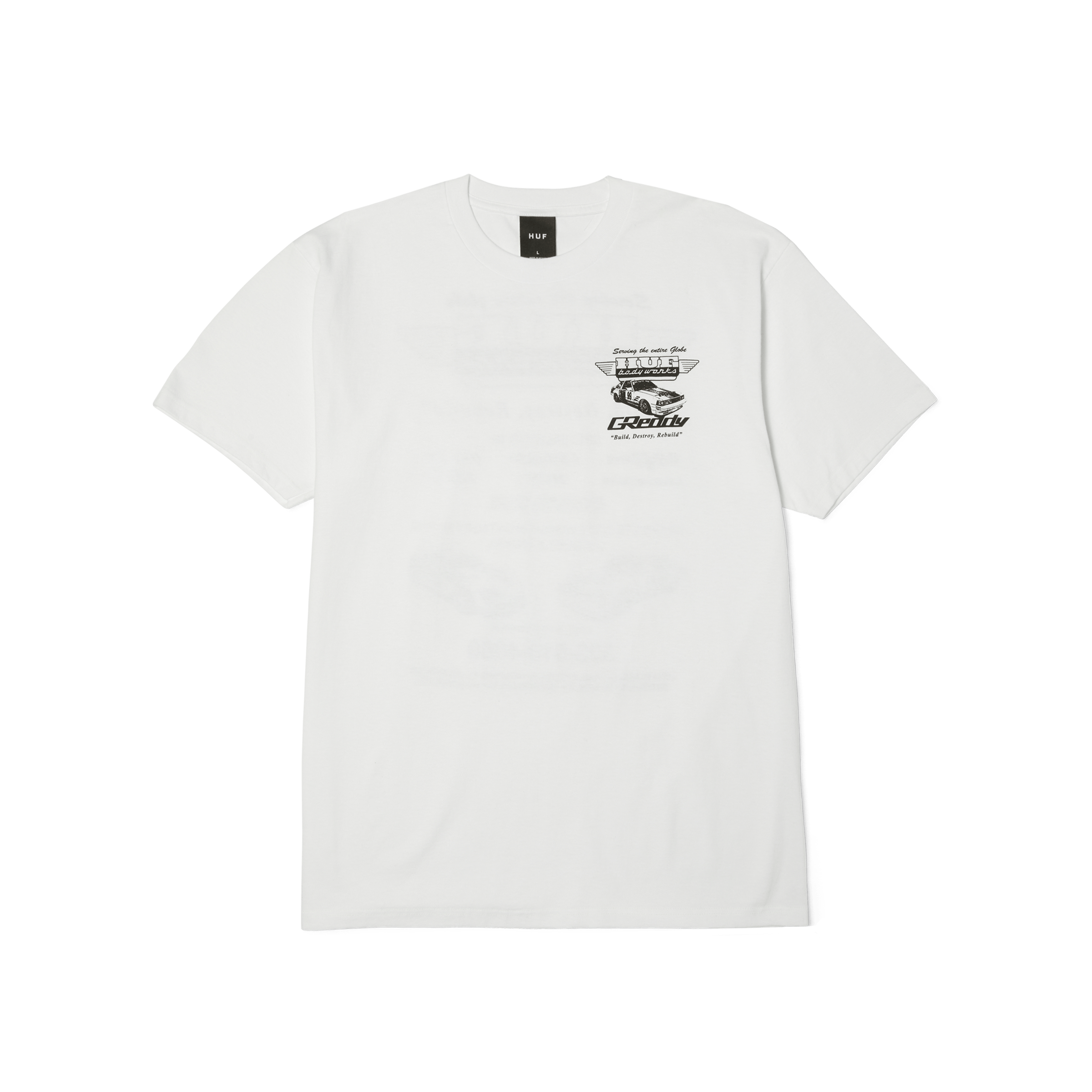 HUF x GReddy Body Works T-Shirt | White view 2